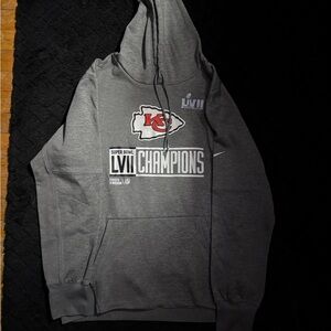 Nike Gray Chiefs Super bowl Champions Fleece Hoodie